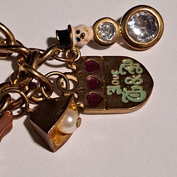 2007 Limited edition Juicy Couture gold tone charm bracelet christmas - Picture 3 of 10